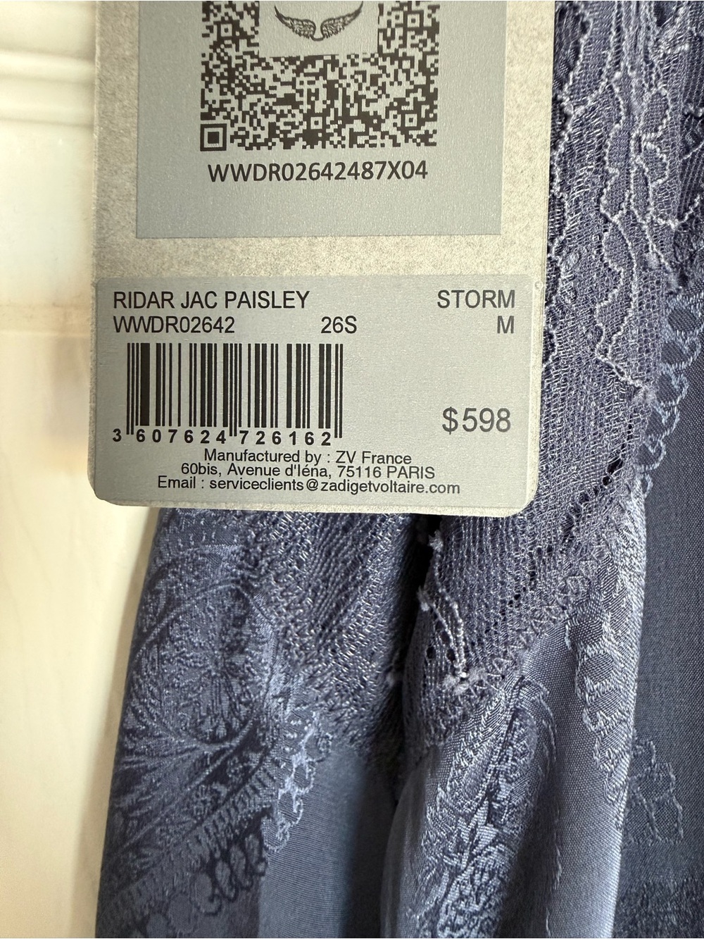 NWT Zadig & Voltaire Silk Dress Size M - Picture 5 of 8